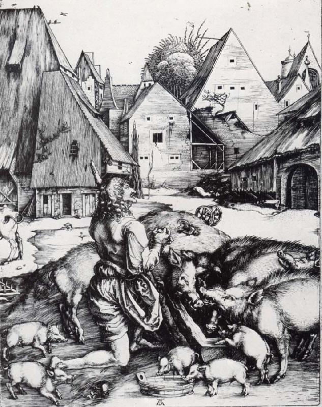 Albrecht Durer The Prodigal Son Amid the Swine